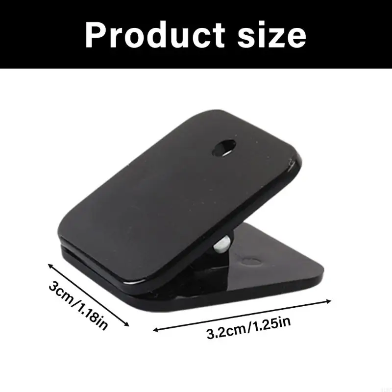 10개 아크릴 종이 클립 사각 종이 클램프 문서 정리 클립 30x32mm