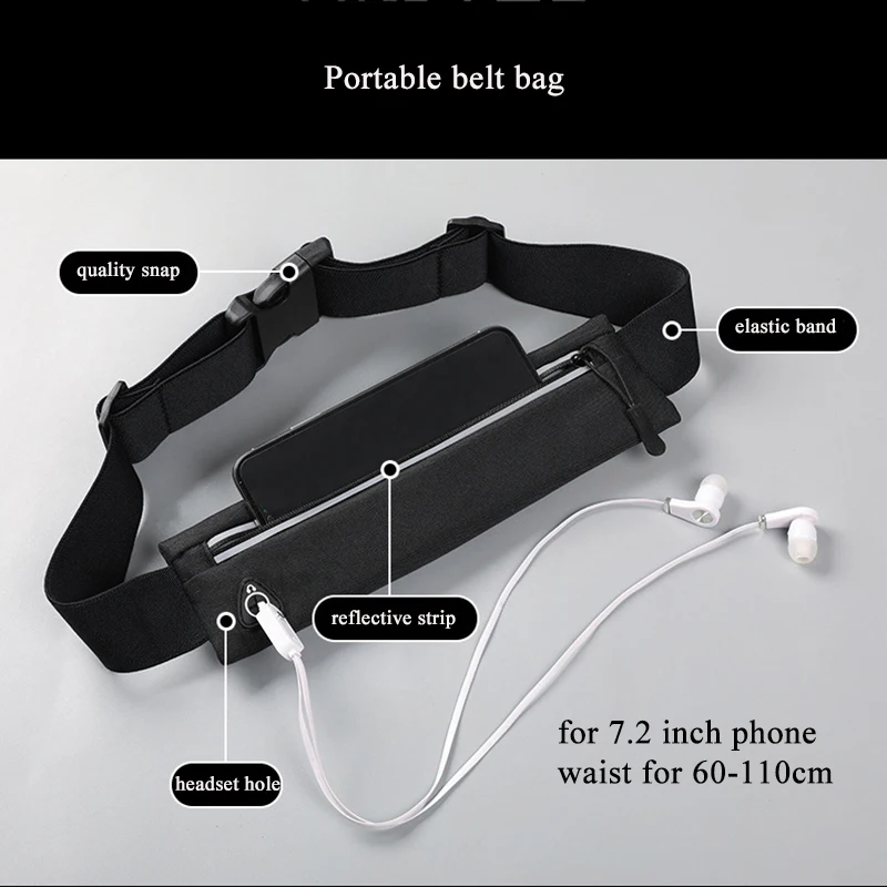 Running Belt Bag Running Waist Bag for Cell Phone Sports Fanny Pack Men Women Hidden Gym Bags Mobile 3