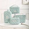 Cosmetic Bag Vintage Flower Women Cosmetic Bag Portable Zipper Makeup Travel Organizer Female Handbag Toiletry Quilting Bag 2