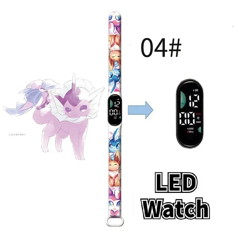 디즈니 LED 전자 시계 만화 피규어, 애니메이션 주변기기, 디지털 터치 팔찌, 방수 어린이 생일 휴일 선물 