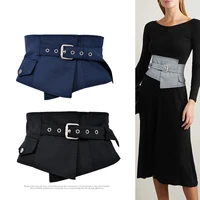 Wide Waist Cover Up Belts For Women Shirt Lace Up Decor Belt Dress T-Shirt Belt Fabric Belt Adjustable Cummerbunds