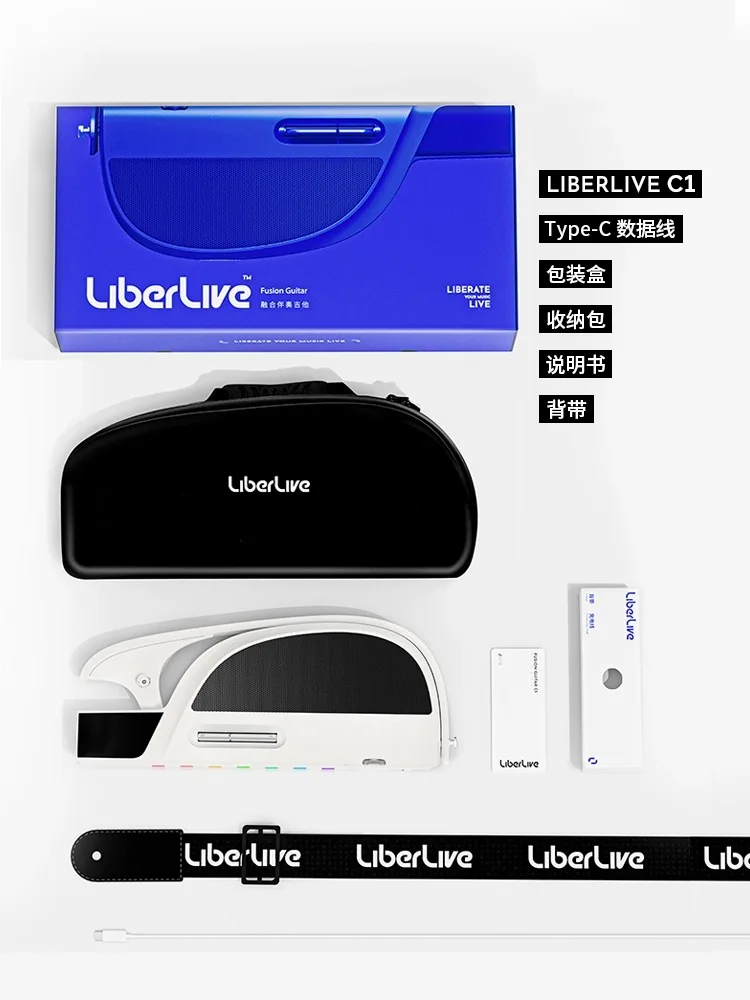 リバライブc1弦なしエレキギターストラップ、折りたたみ式ビゲム