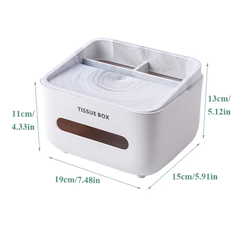 Tissue Box Desktop Napkin Holder Dustproof Tissue Paper Organizer With Lid Home Office Stationery Storage Box Desk Organizer 6