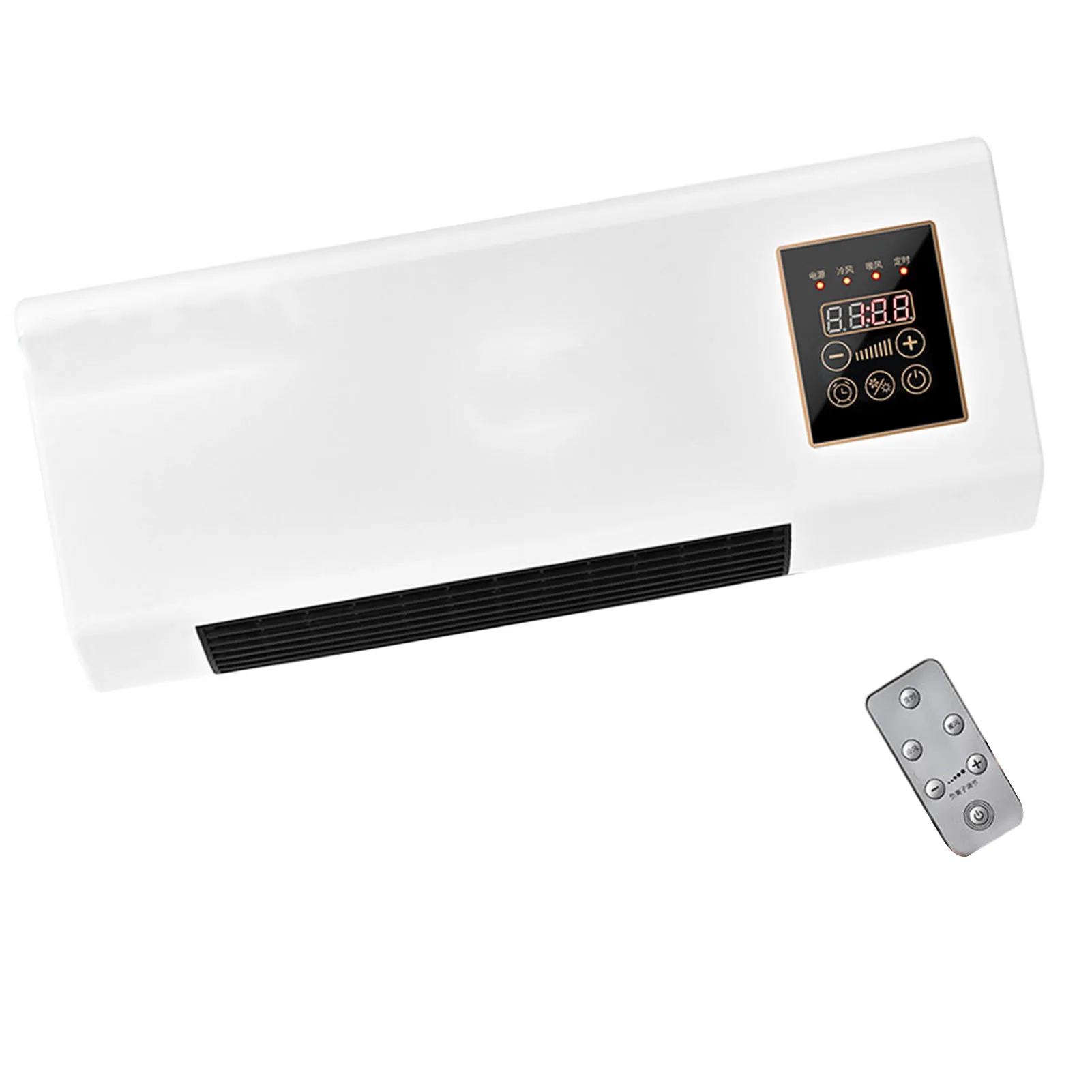 2 in 1 Portable Air Conditioning Cool Warm Dual Use Wall Mounted Heater 1800W with Remote Control for Bedroom