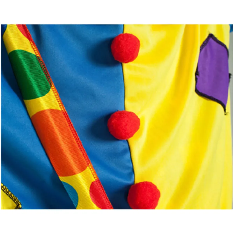 Halloween Circus Show Clown Costume Adult Men Clown Unisex Theme Party Cosplay Clothes Jumpsuit