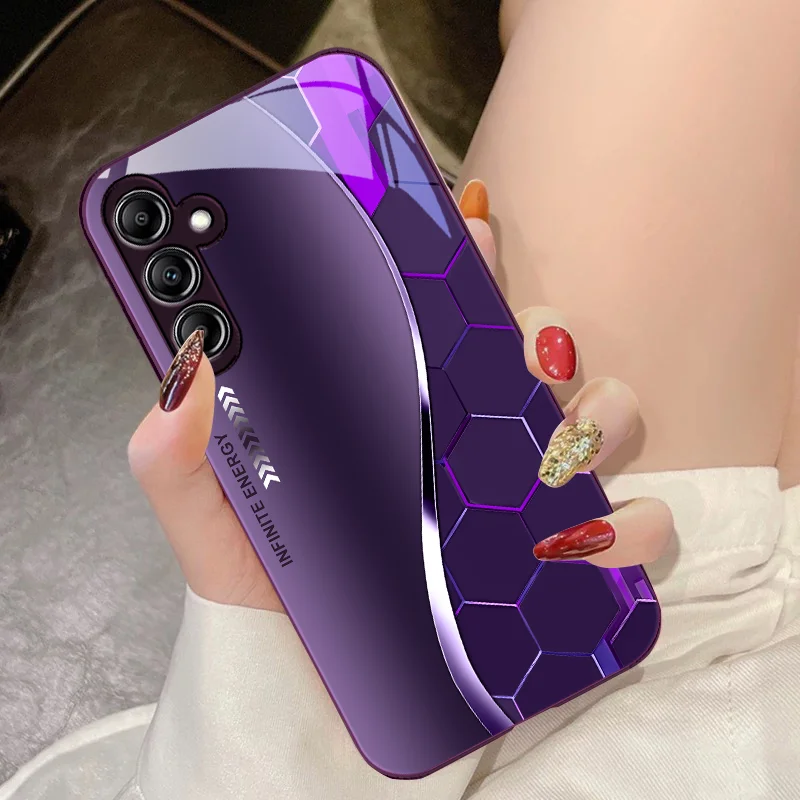 Flowing Light Honeycomb Glass Phone Case