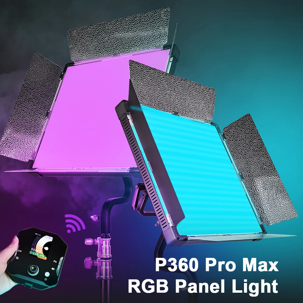 

Yongnuo P360 Pro Max Professional Video RGB Panel Light 2000K-10000K LED Photo Studio Photography Lighting for Video Recording