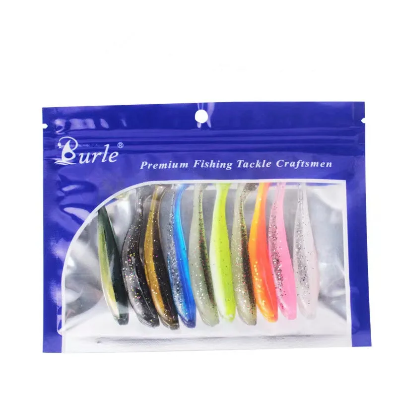 Fishing Lure Soft Bait Silicone Shad Swimbait  Worm Shad Bass Bait Plastic  - 10pcs - Aliexpress