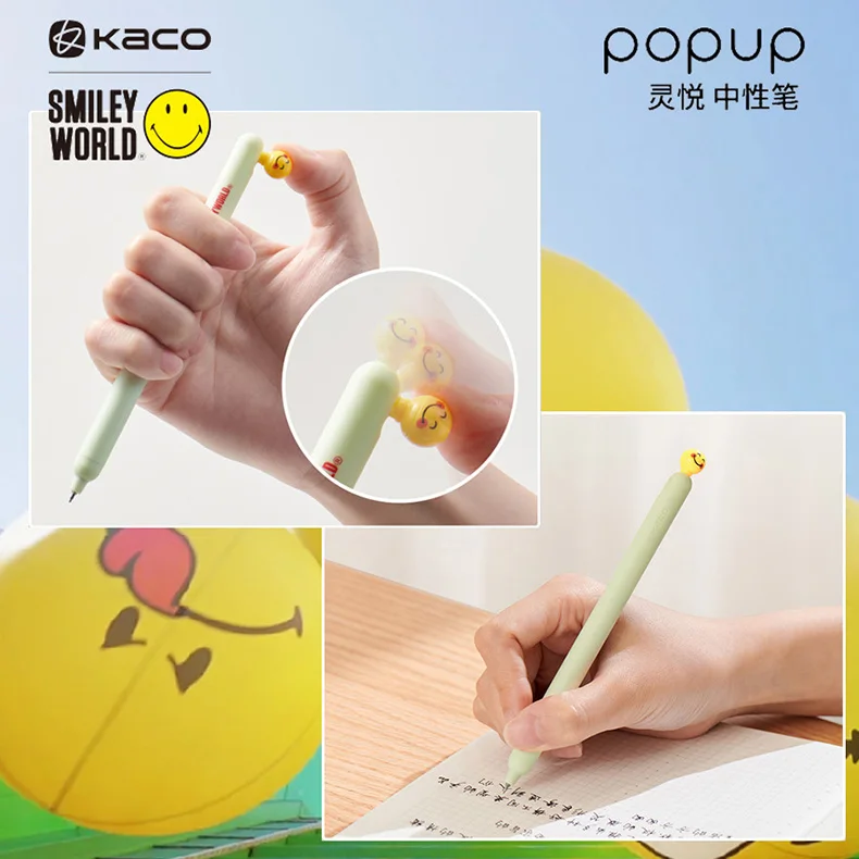 Kaco Smile lustige Gel schreiber oder Desktop-Stift mit originalem Lutscher-Becher-Design, 0,5mm feine Punkt ästhetik kawaii Schreib werkzeuge – Detail 23
