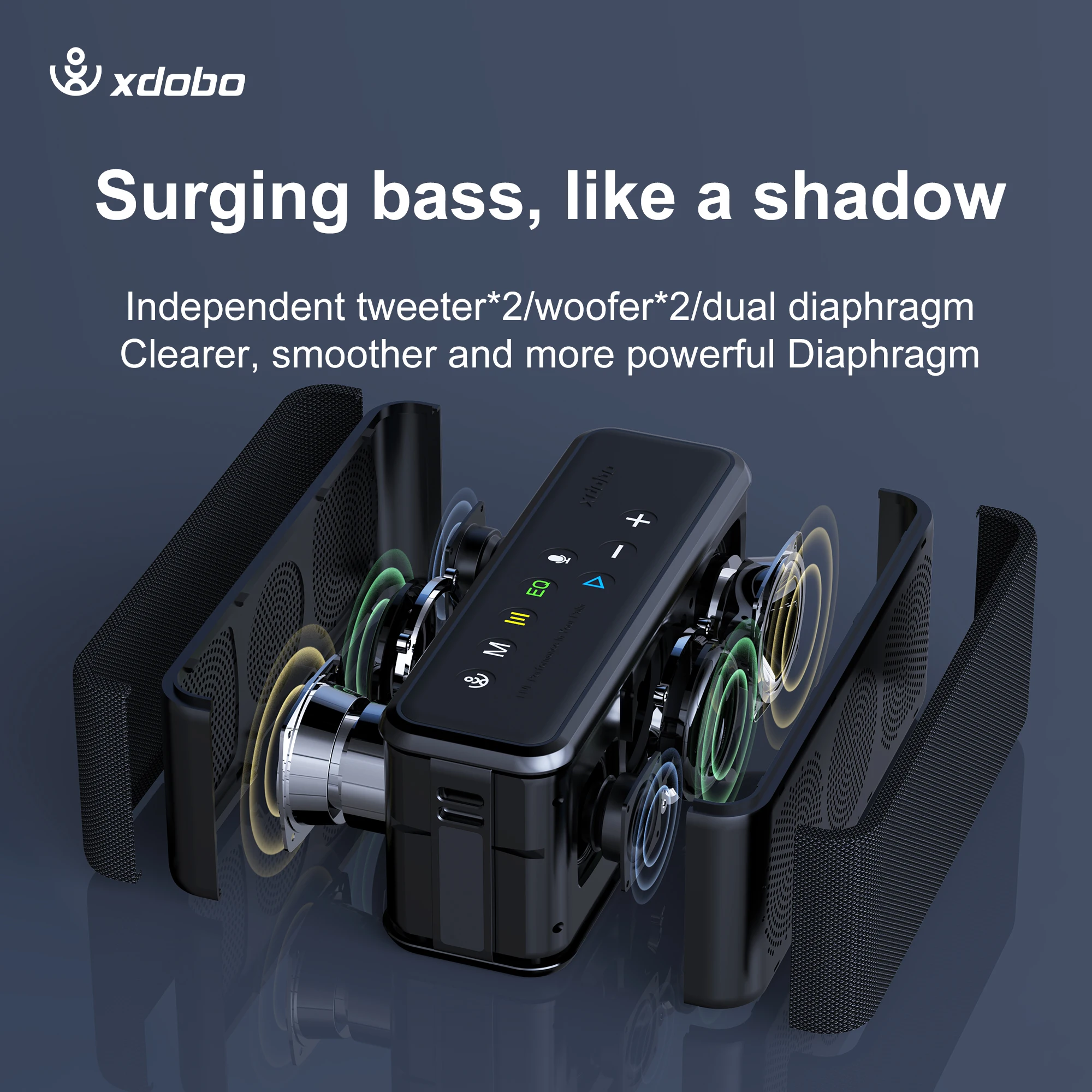 Bluetooth XDOBO-X8 Maxスーパーパワー,100W,サブウーファー