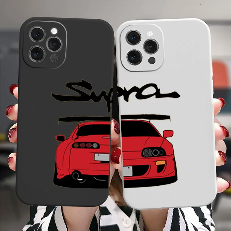 JDM Tokyo Drift Sportwagen gepaart Paar Handyhülle für iPhone 17 15 14 13 12 11 Pro Max Mini XR XS Max 7 Plus SE Cover Fundas
