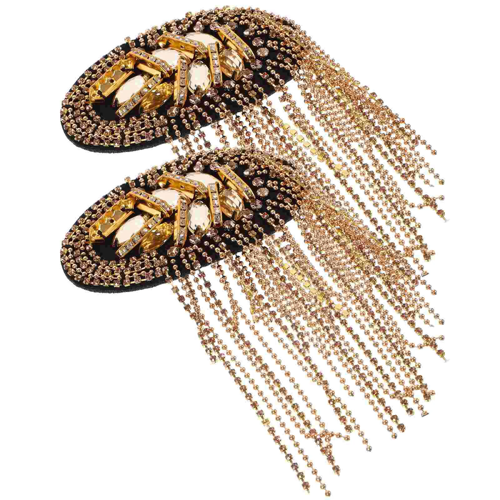 

Эполет с золотой кисточкой, эполет на плечо, наплечный костюм, наплечный значок, Декор, наплечный знак, эполет с бахромой для костюма