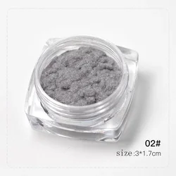 Vibrant Fuzzy Velvet Nail Art Glitter Powder (GRAY)