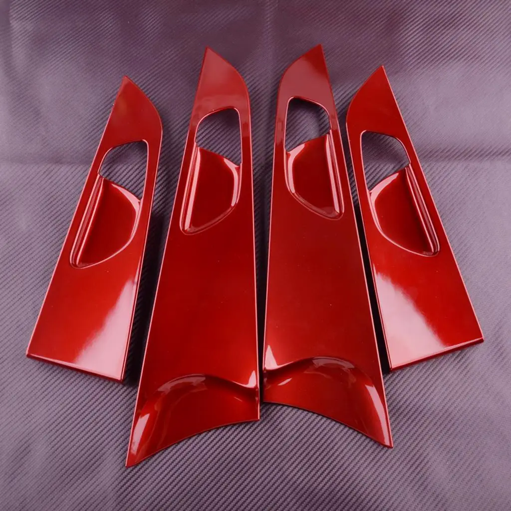 

4Pcs/Set Red Interior Door Handle Cover Trim Frame ABS Plastic Fit for Kia Forte K3 2019 2020 2021 Left Hand Drive