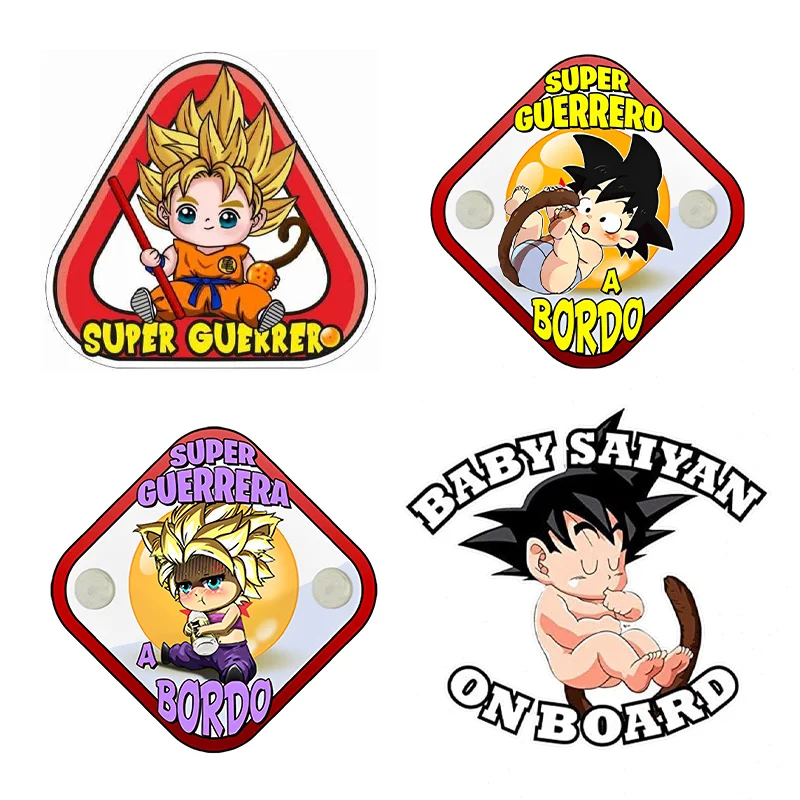 Baby on Board Mimics Super Warrior Board  Car Sticker Dragon Ball Anime Stickers Waterproof Sunscreen