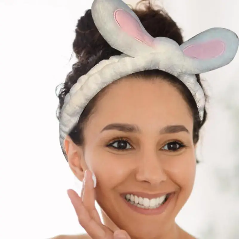 Christmas Girls Rabbite Ear Headband Bunny Ear Hair Scrunchies Ponyy Tail Holders Xmas Women