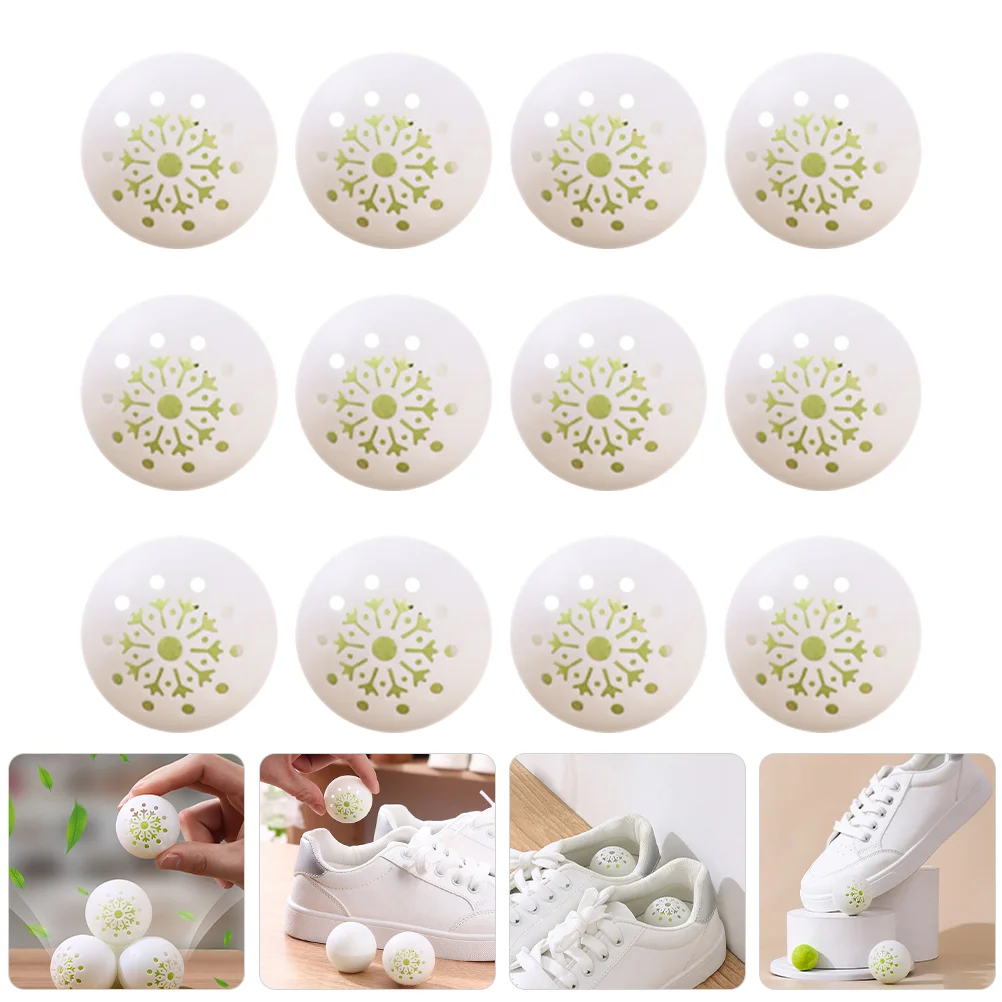 

12 Pcs Shoe Deodorant Ball Sneakers Air Freshener Balls Deodorizer Cabinet Portable