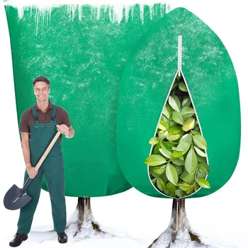 Plant Protection Cover Non-woven Thickened Winter Tree Drawstring Blanket Wind Pest And Animal Cover Garden Plant Tree Frost Bag