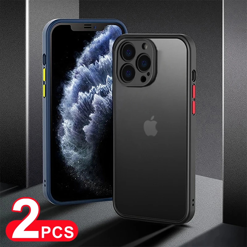 Armadura Prova De Choque Caso Fosco Para Iphone 11 13 12 14 Pro Max X 