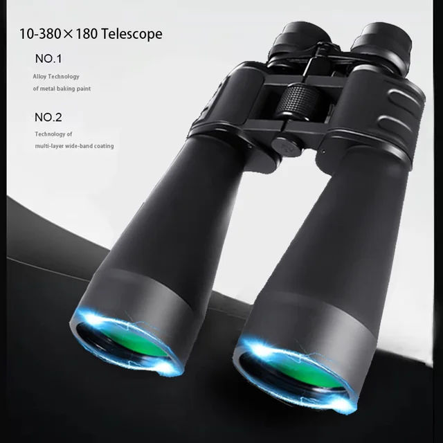 10-380x100 Powerful Binoculars Long Range Telescope Zoom HD BAK4 High Magnification Professional Monocular for Hunting Tourism 1