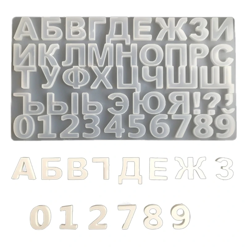 

Silicone Mold for Resin Crafts Russian Letter and Number Mould Jewelry Supplies