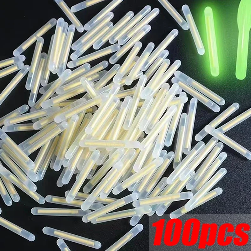 50/100 Stück Glühwürmchen fluor zierende Leucht stab Licht Angeln Float Rod Lichter dunkle Leucht stab nützliche Angeln fluor zierende Leucht stab – Detail 1