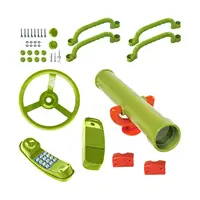 Pirate Ship Parts Safety Handle Bars Heavy Duty Playground Steering Wheel Set for Backyard Playhouse Tree House Outdoor Children 1