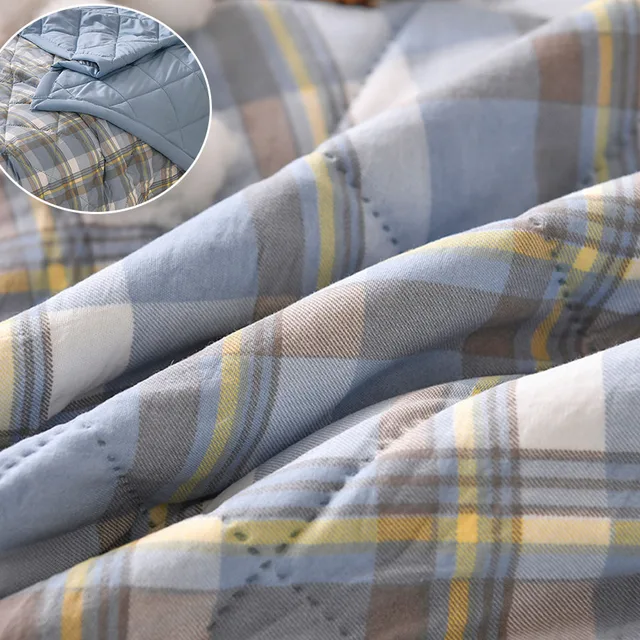 Summer Thin Comforter Soft Air-Conditioned Four Season Comforter Machine Washable Single Double Blanket Ultrasonic Quilted Quilt 2