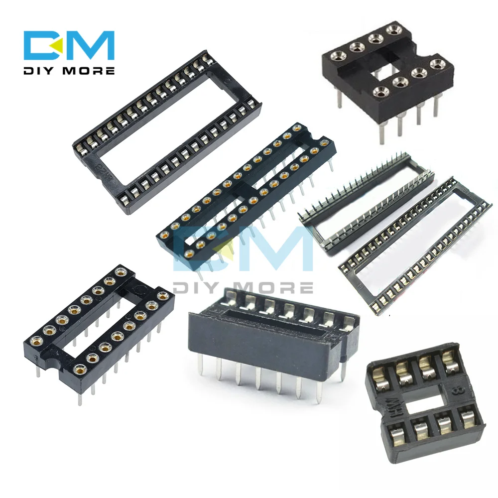 10pcs Ic Sockets Adaptor Solder Type Socket 2.54mm Dip8 Dip14 Dip16