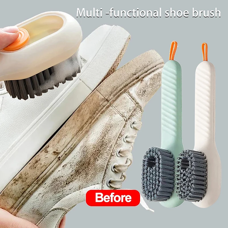 Multifunction Cleaning Brush Soft Bristled Liquid Shoe Brush Long Handle Clothes Brush Underwear