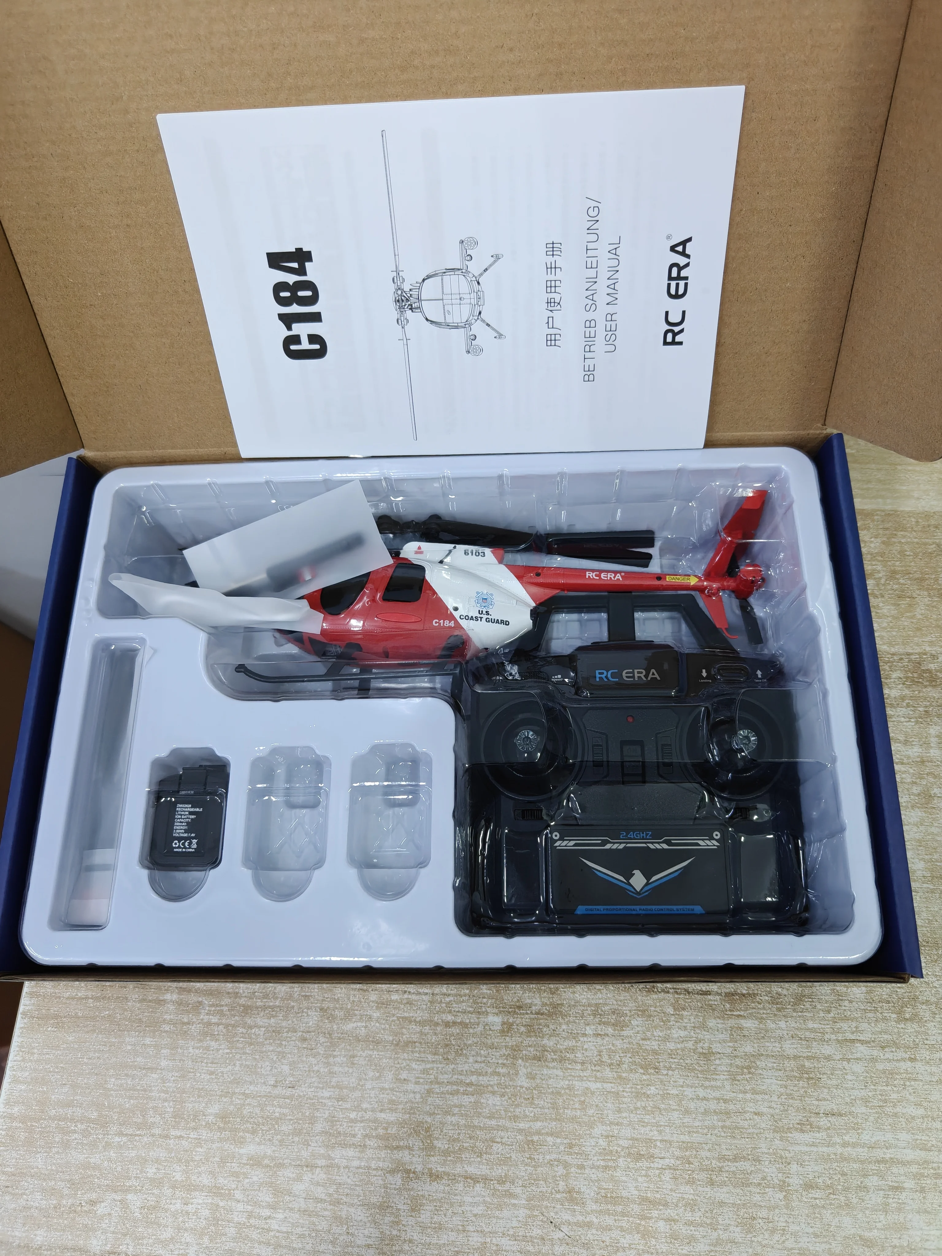 RC ERA C184 RC 헬리콥터 4채널 6축 단일 로터 에일러론 없는 시뮬레이션 고정 고도 광학 흐름 포지셔닝 항공기