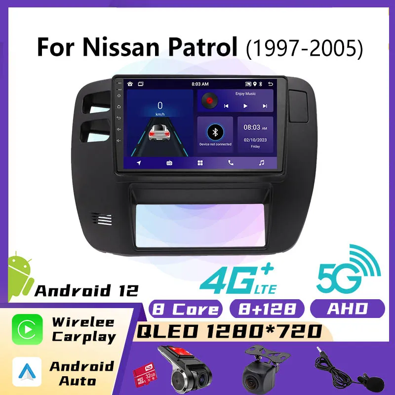 

2 Din Android Car Radio For For Nissan Patrol 1997-2005 CarPlay Stereo GPS Navigation Multimedia Player Autoradio Audio 4GLTE