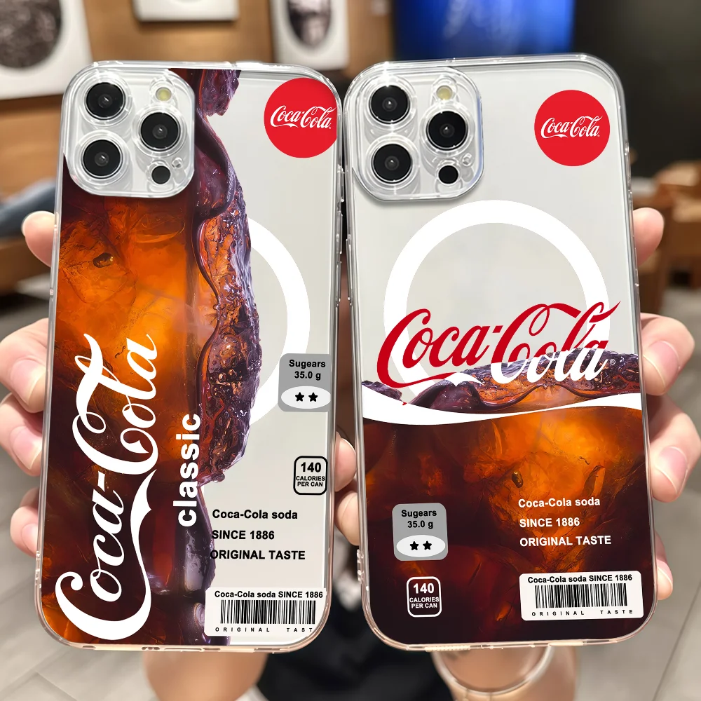 Chic Coca-Cola Magnetic Transparent Silicone Phone Case