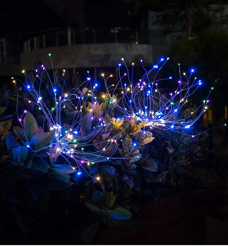 ตัวเลือกสินค้า ไฟ LED ดอกไม้ไฟพลังงานแสงอาทิตย์ ตกแต่งสวนสวย