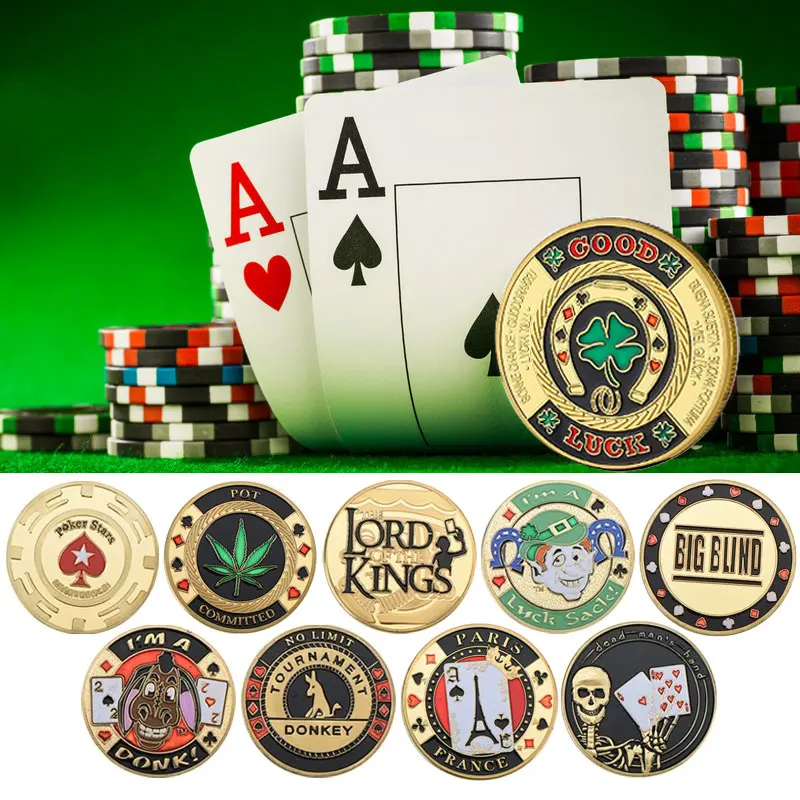 Casino Poker Table Poker Card Guard DONKEY Gold 