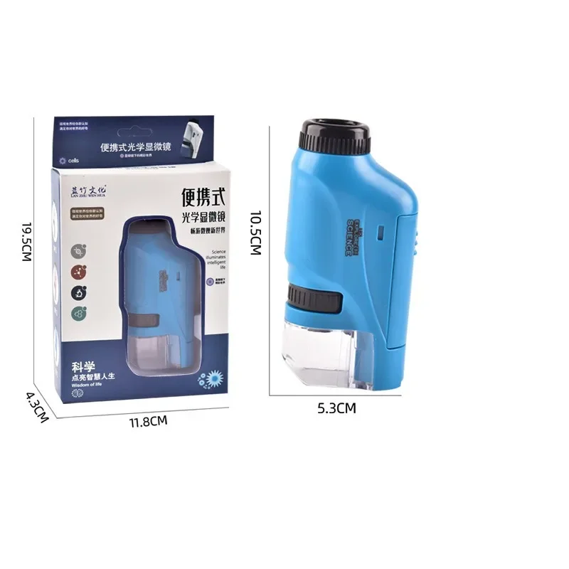 Handheld Microscope Battery Powered With LED Light Kids Science
