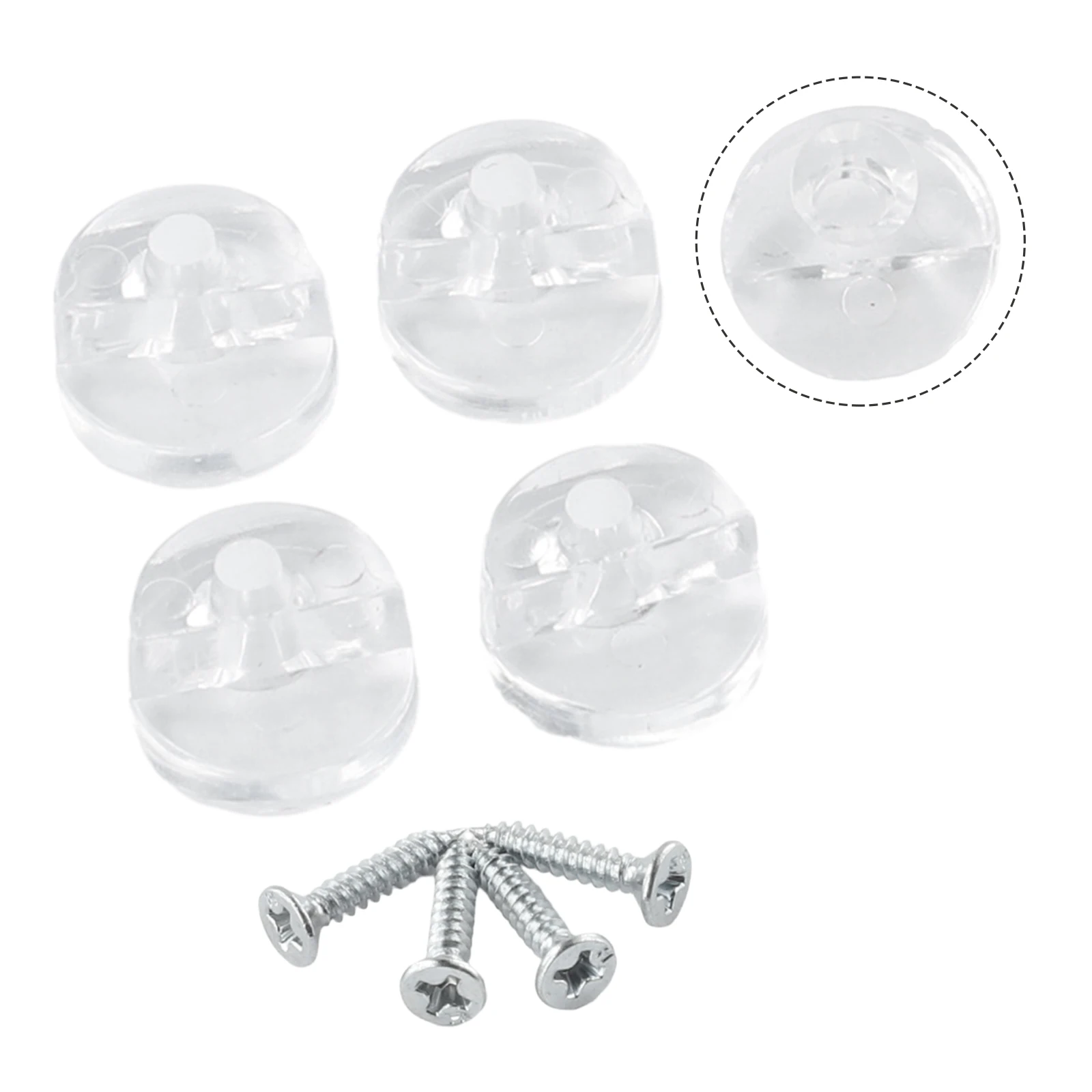 

Fixing Screws Mirror Wall Hanging 4pcs Fixing Kit Frameless Clips Glass Bracket Mirror Mounting Hanging Plastic