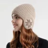 Men Women Winter Warm Plush Knitted Benines Snow Fashion Skullies Hat Unisex New Outdoor Coldproof Ear Protection Wool Caps 3