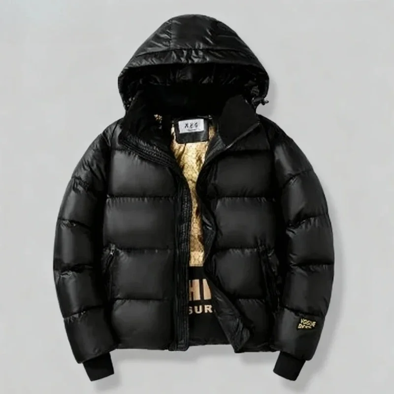 Thick Warm Outerwear Parkas for Men Loose Casual Hooded Puffer Jacket Autumn Winter Versatile High-quality Padded Jacket for Men - 2