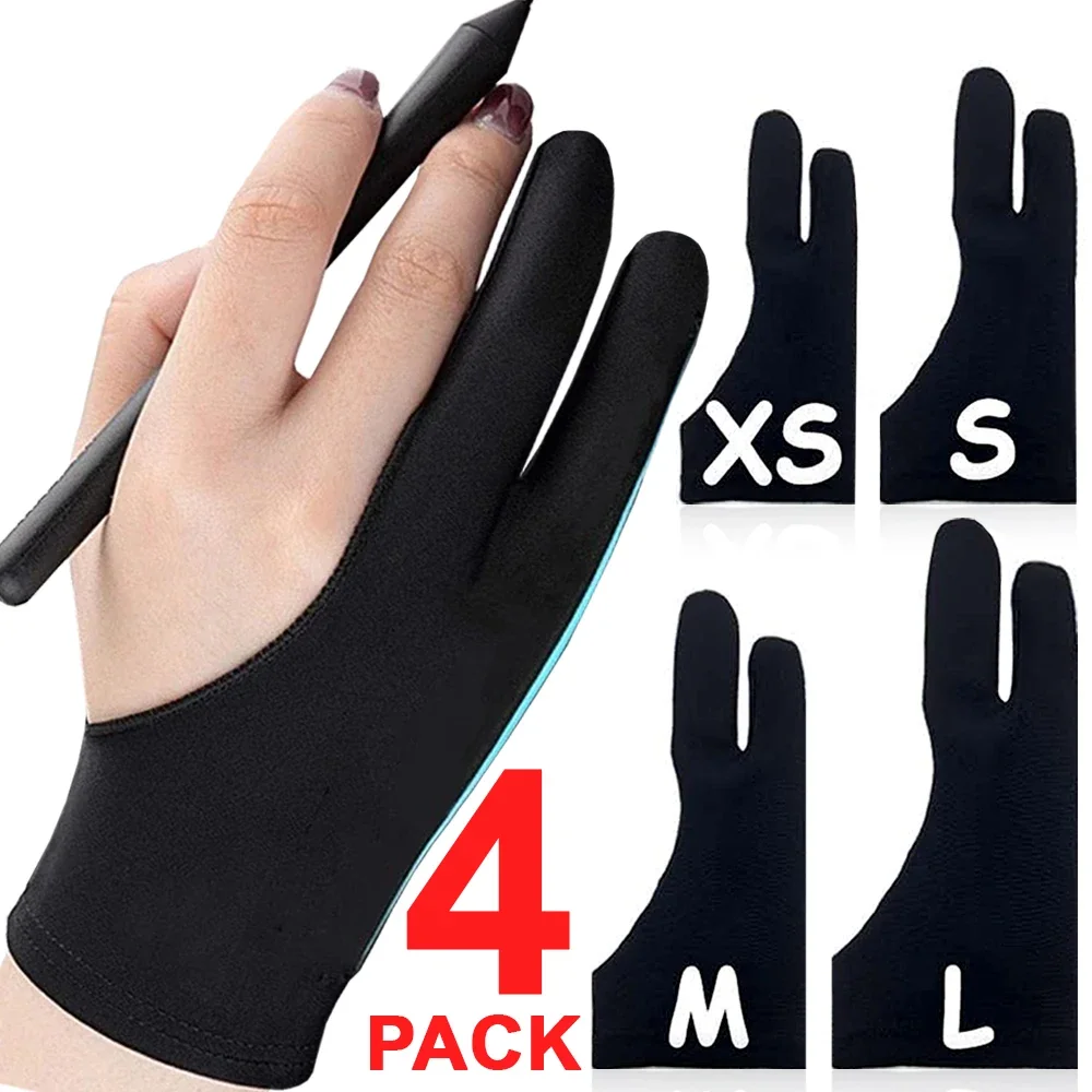 Palm Rejection Artist Two-Finger Glove for IPad Tablet Graphic Drawing Monitor Painting Anti-fouling for Drawing Gloves Touch Screen Gloves