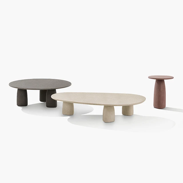 Table d'appoint en ciment nar, table basse en béton, simple, moderne, designer, patio extérieur, Wine--Sabi 1