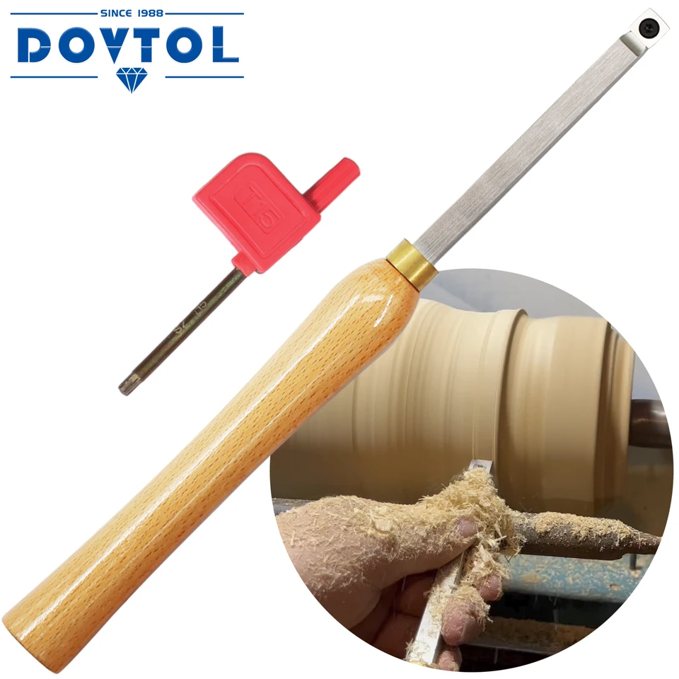 YAOBAO Utensile per tornitura del legno con punta in metallo duro