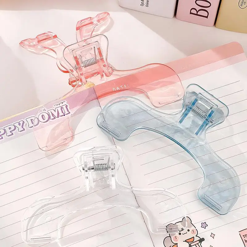 2/3PCS 투명 플라스틱 책 클립 스탠드 독서 보조 장치 고정 책 클립 파일 북마크 문구 학교 용품