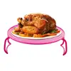 Folding Microwave Tray Oven Bacon Tray Microwave Oven Shelf Multifunction Insulated Heating Tray Rack With Flexible Handles 5