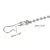 3Pcs Toilet Flapper Chain 26cm Toilet Handle Lever Lift Flush Replacement Ball Chain 304 Stainless Steel for Repairing Toilets 4