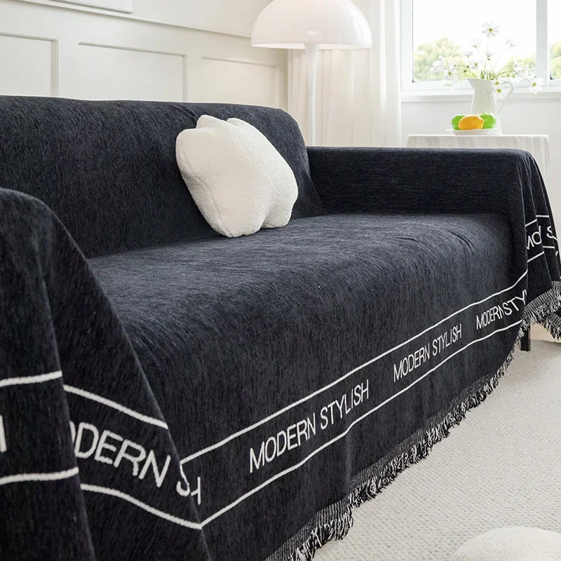 

Тканевое покрытие для дивана, покрывало для дивана, универсальное, простое искусство, двустороннее, устойчивое к кошачьим царапинам, покрывало для дивана, декоративное одеяло, современное