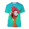 MINISO Funny Chicken T-Shirts Moana Cartoon Anime 3D Print Kids Adults Fashion Oversized T Shirt Kids Boy Girl Tee Tops Clothing 3