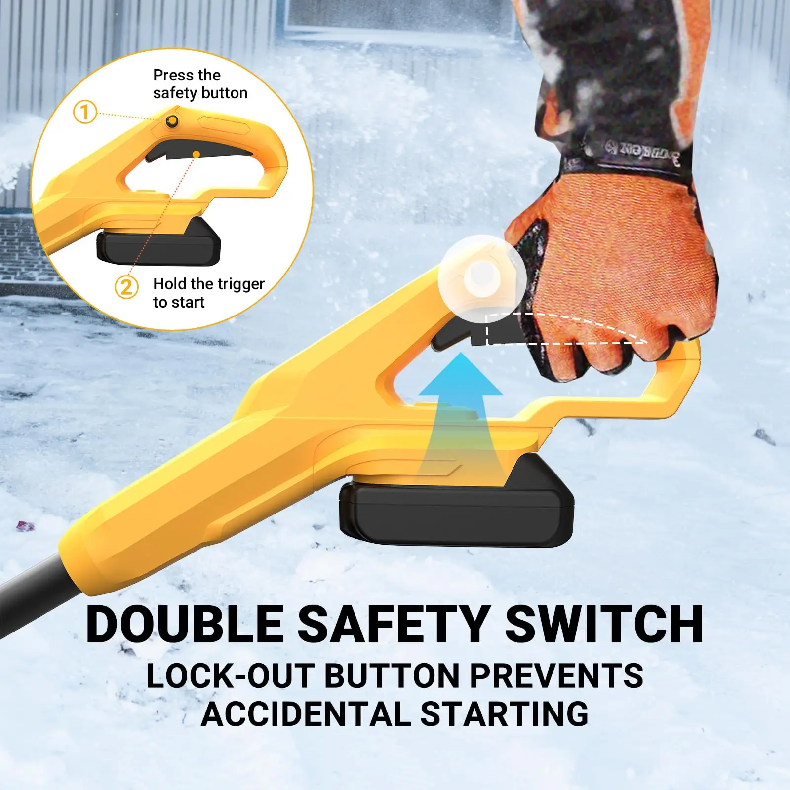 Power tools Electric Snow removal machine Snow blower sweeper outside Snow plow
