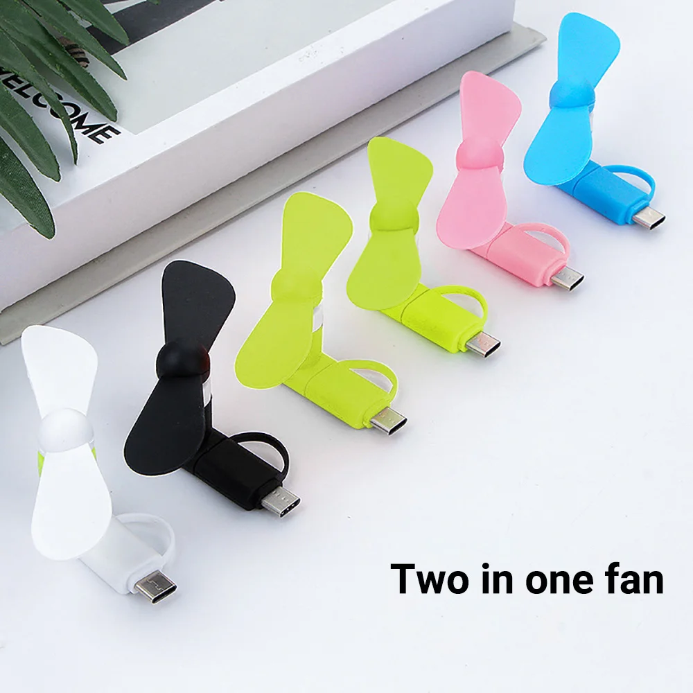 창의적인 미니 휴대용 마이크로 팬, 휴대폰 미니 팬, 충전식 보조배터리 쿨링 팬, USB 가젯 팬, 타입-C 안드로이드용 테스터 팬