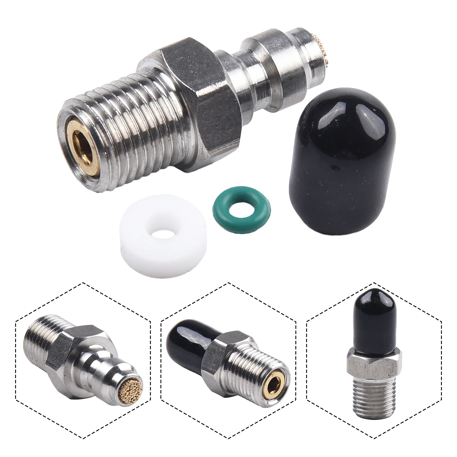 8MM Einwegventil gefüllt Schnuller Edelstahl Schnellkupplung männlich für M10 1/8NPT ////////////////////////////// – Detail 28